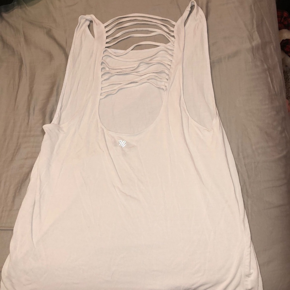 Cute open back workout tank top